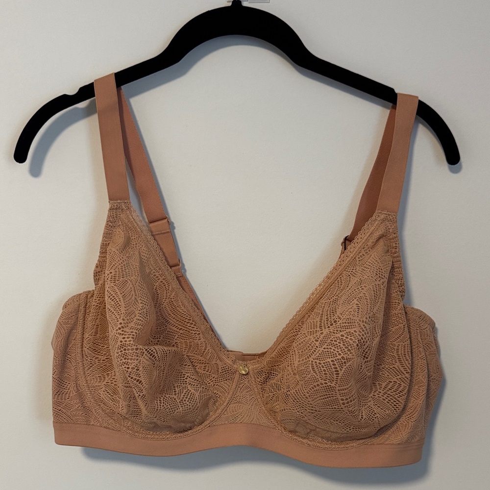 Understance Zoe FlexWire Sheer Lift Bra - Cafe Au Lait 42DDD NWT